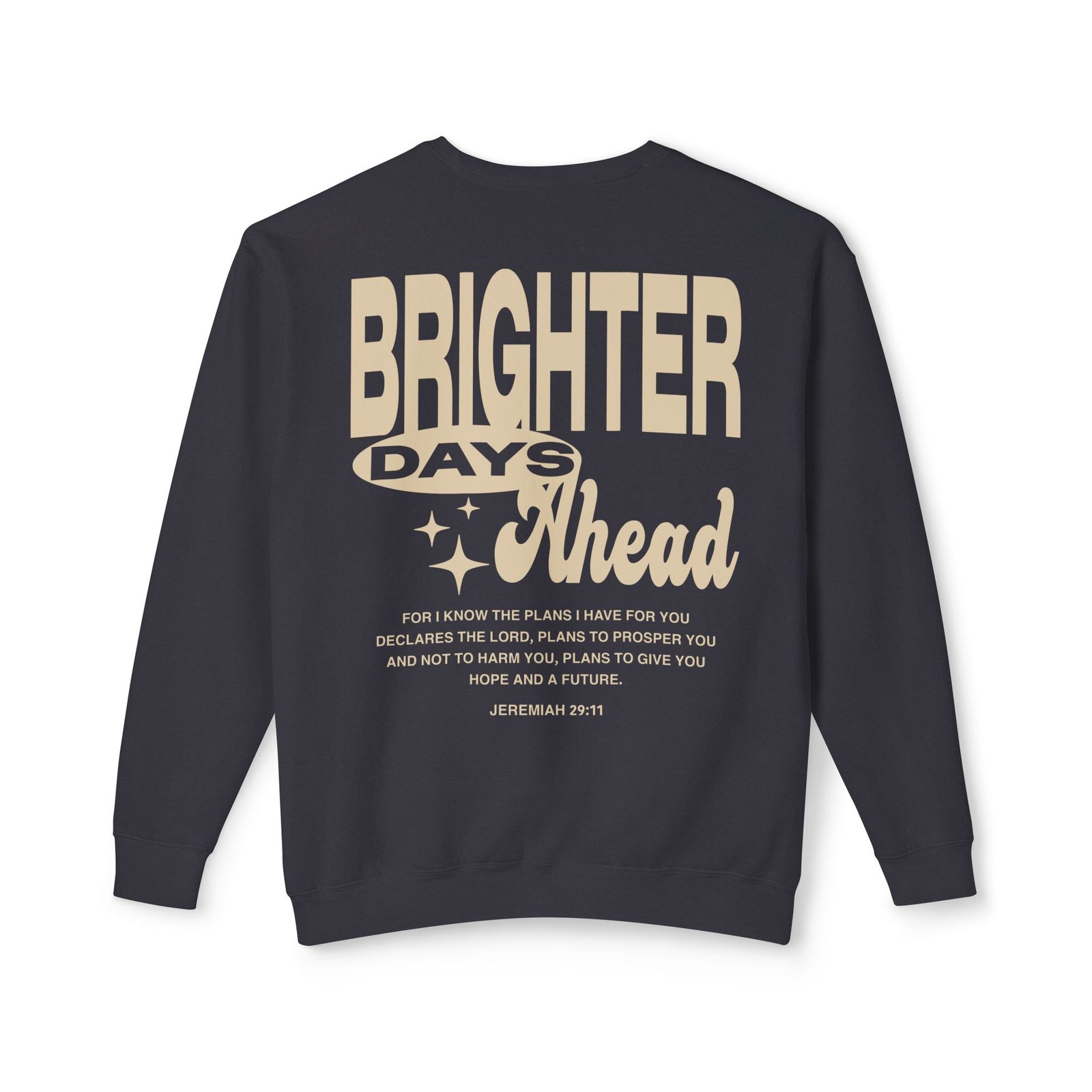 Brighter Days Ahead - Unisex Lightweight Crewneck Sweatshirt (Tan) - Image 10