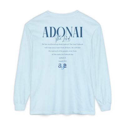 Adonai – Unisex Garment-dyed Long Sleeve T-Shirt