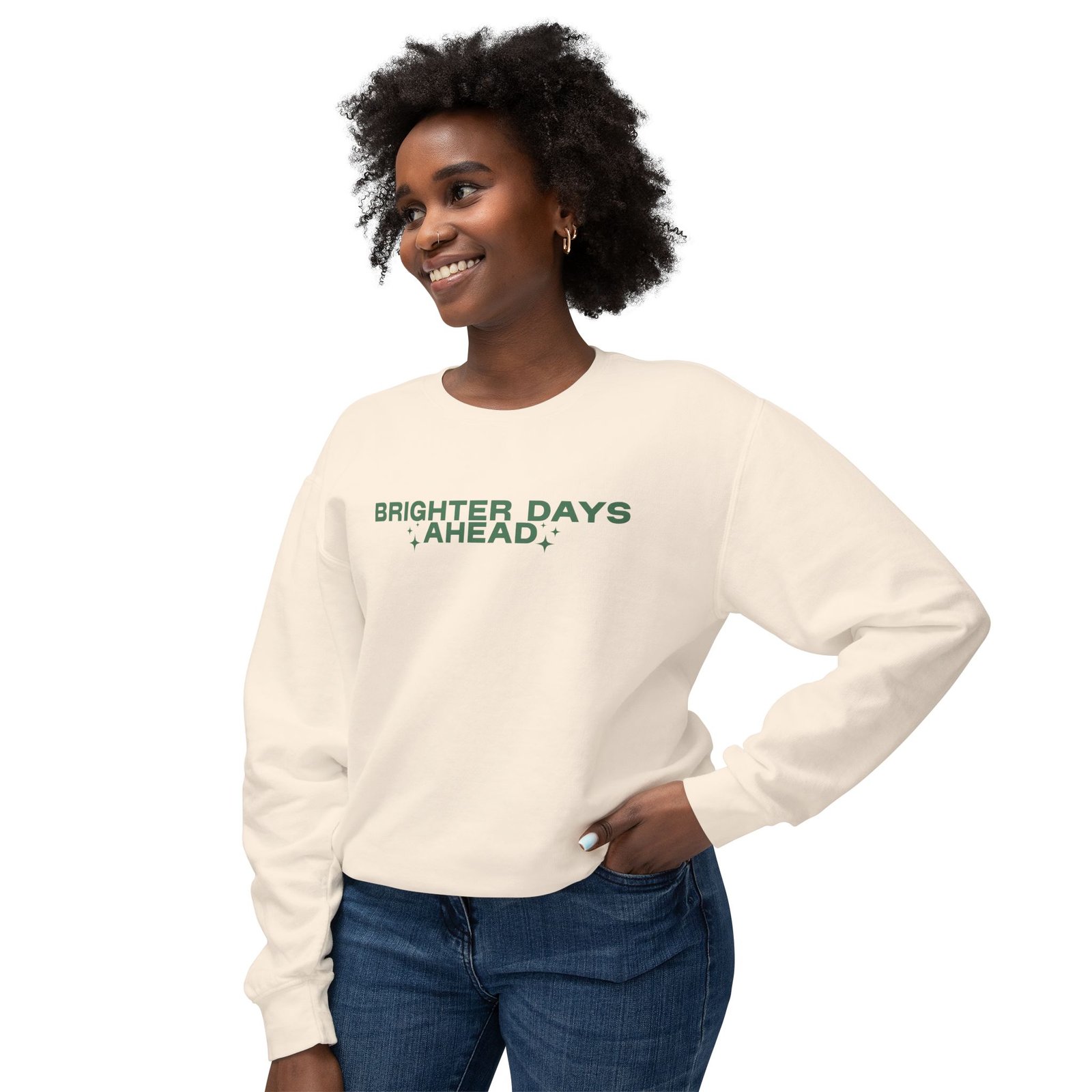 Brighter Days Ahead - Unisex Lightweight Crewneck Sweatshirt - Image 4