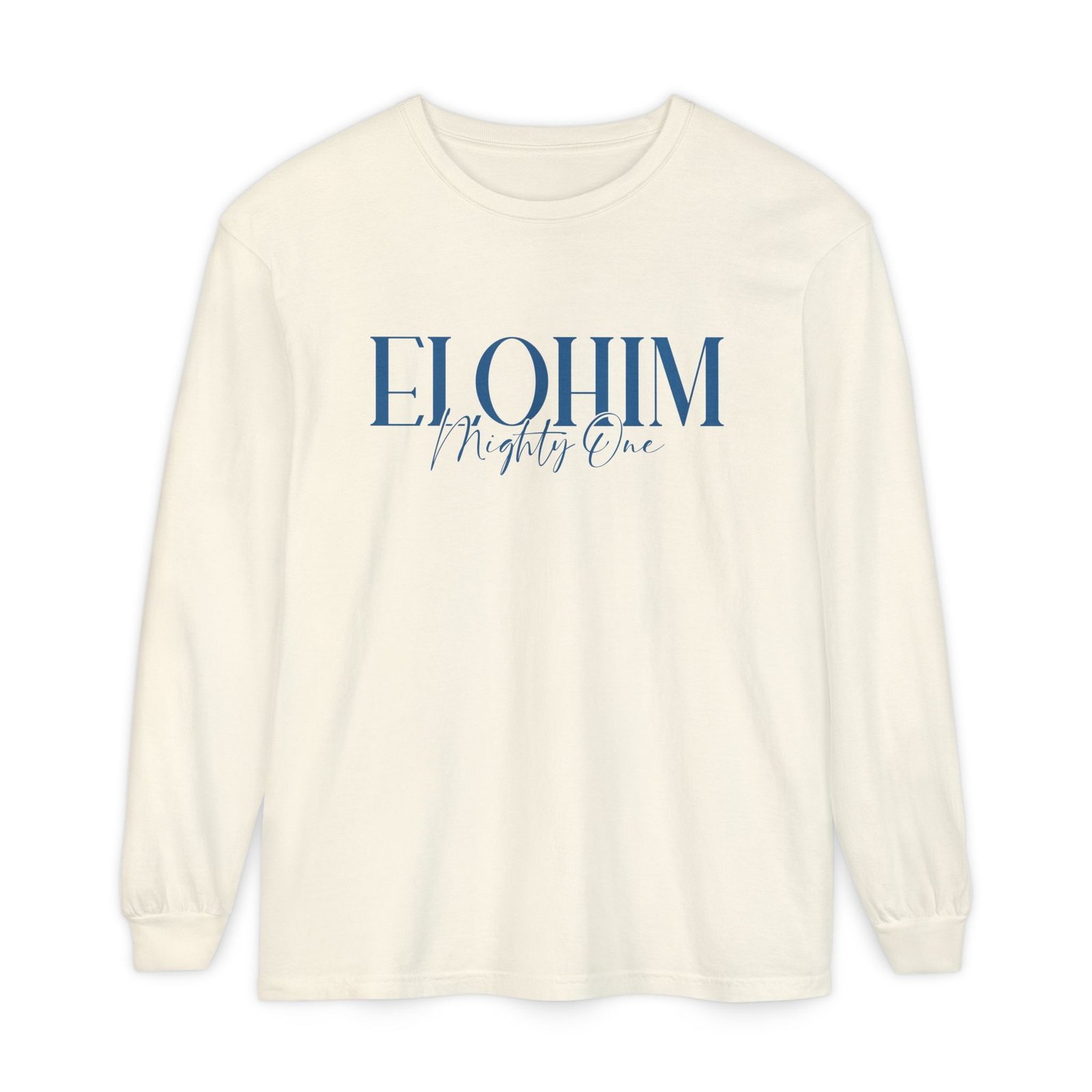 Elohim - Unisex Garment-Dyed Long Sleeve T-Shirt - Image 6