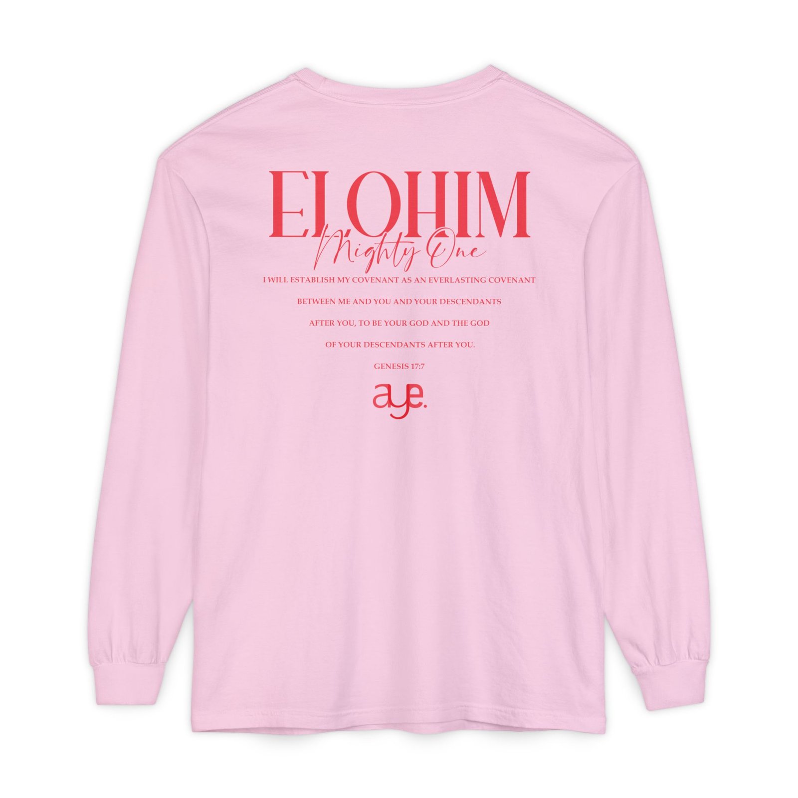Elohim - Unisex Garment-Dyed Long Sleeve T-Shirt - Image 12