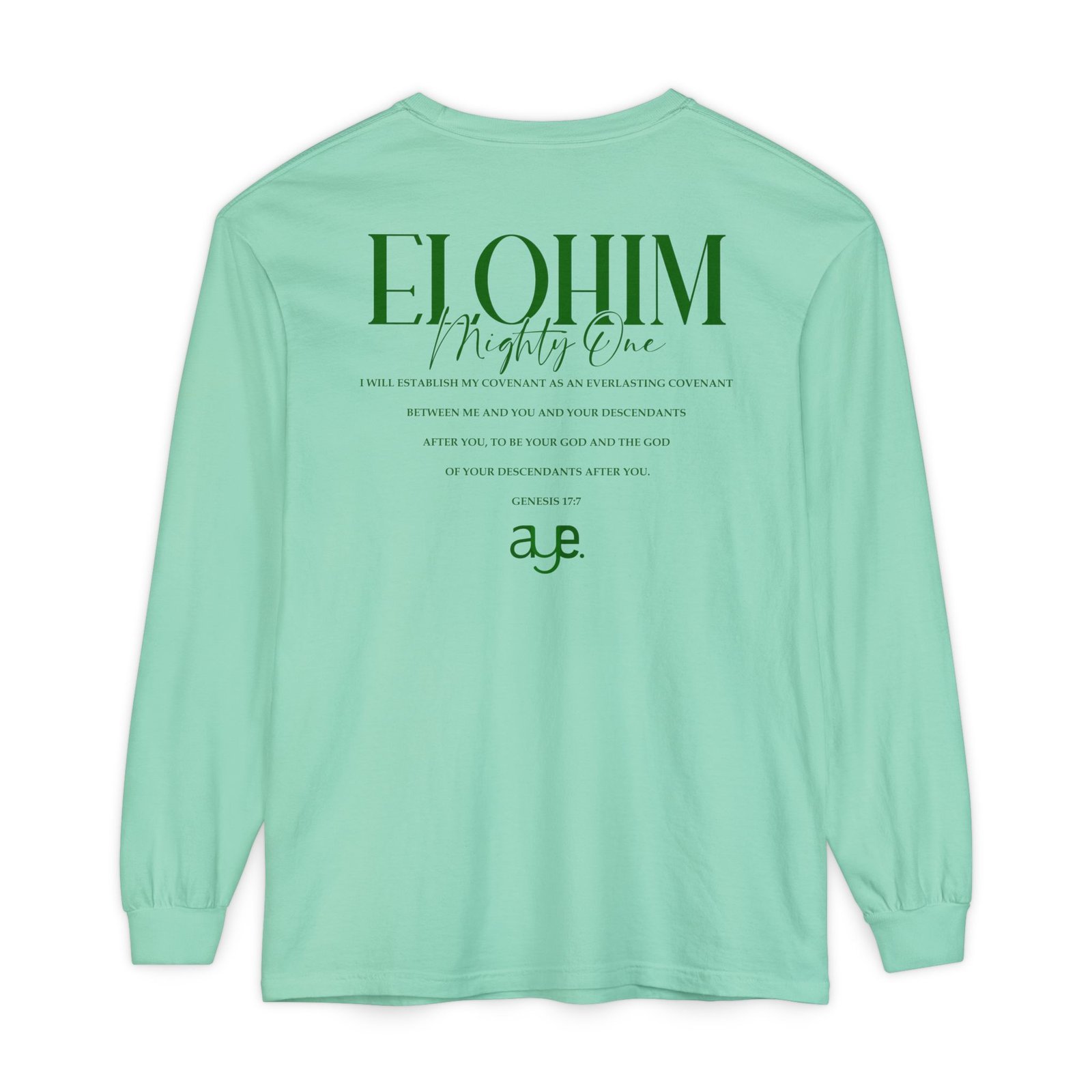 Elohim - Unisex Garment-Dyed Long Sleeve T-Shirt - Image 14