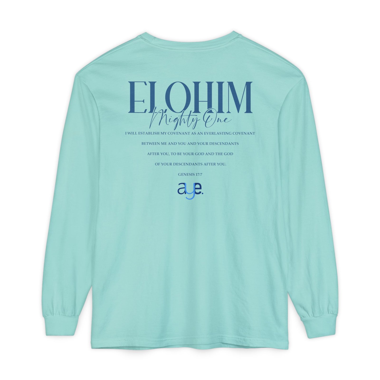 Elohim - Unisex Garment-Dyed Long Sleeve T-Shirt - Image 10