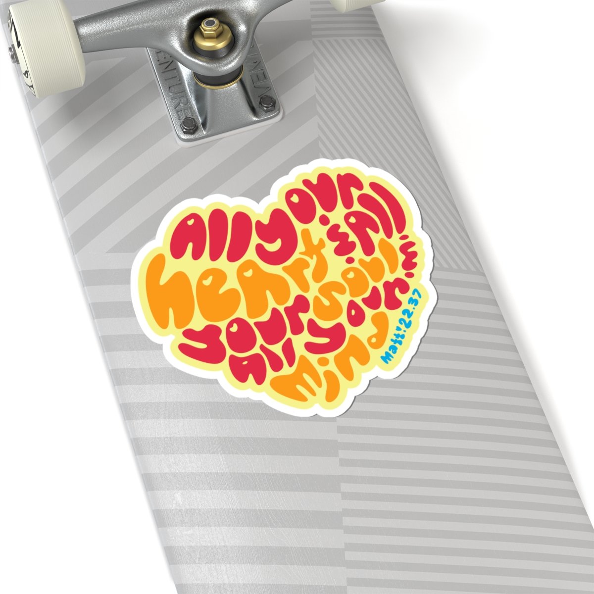 Heart Soul And Mind (Yellow) Die Cut Stickers