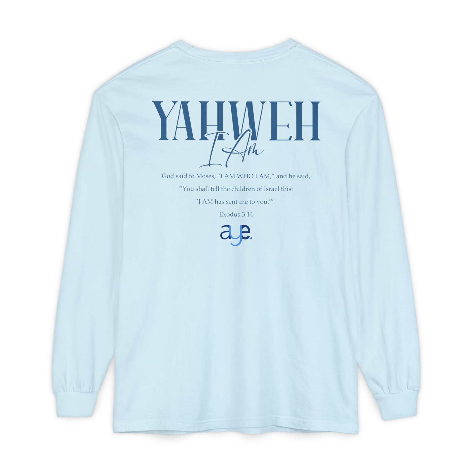 Yahweh - Unisex Garment-dyed Long Sleeve T-Shirt - Image 14