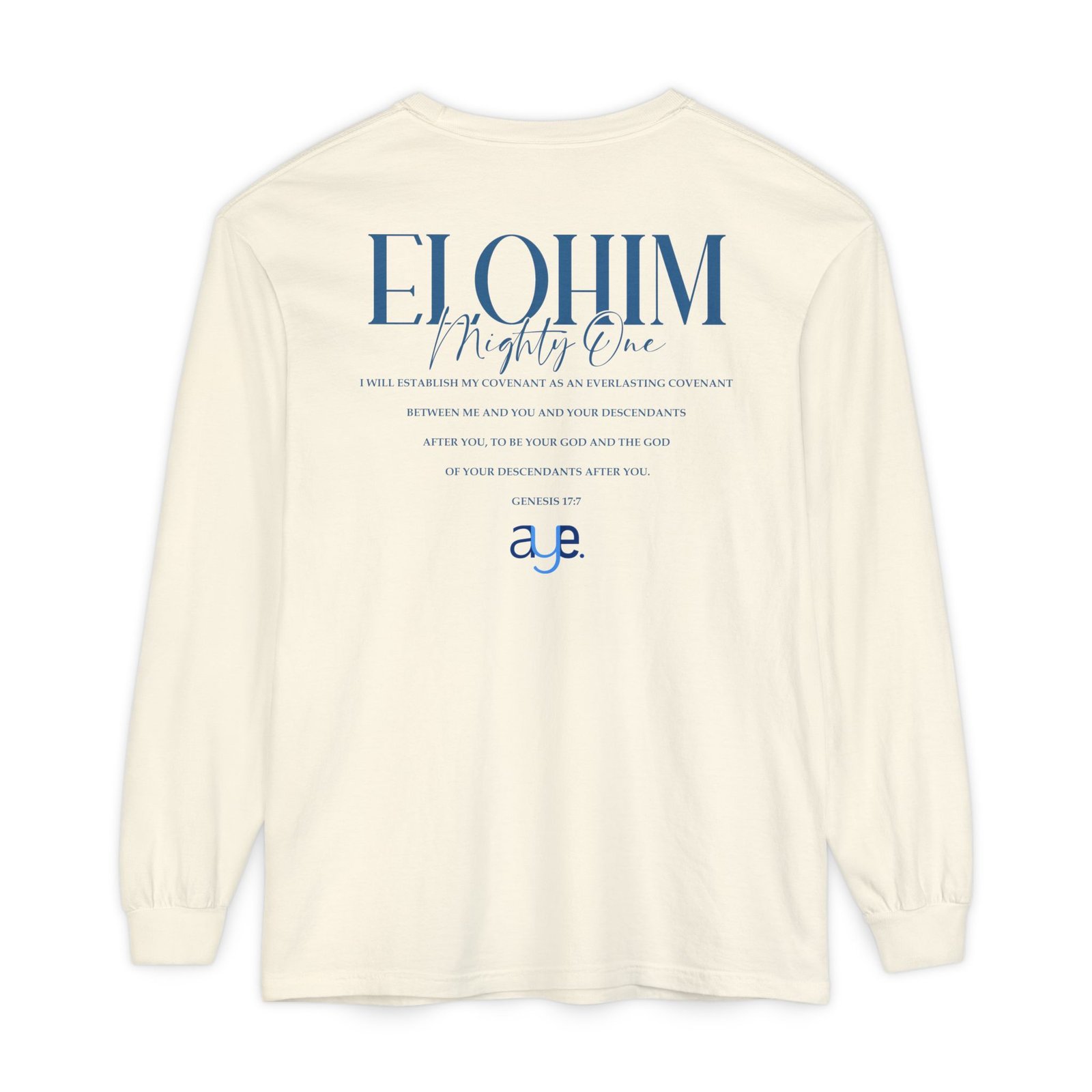 Elohim - Unisex Garment-Dyed Long Sleeve T-Shirt - Image 7