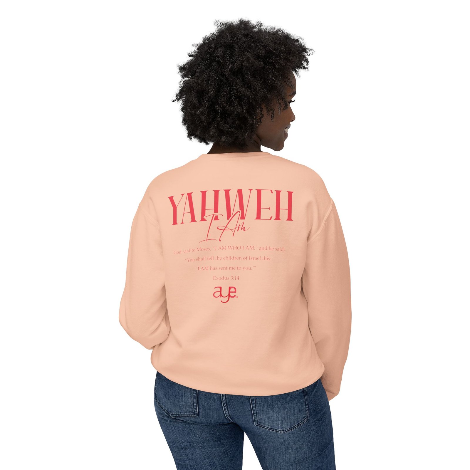 Yahweh - Unisex Lightweight Crewneck Sweatshirt - Image 13