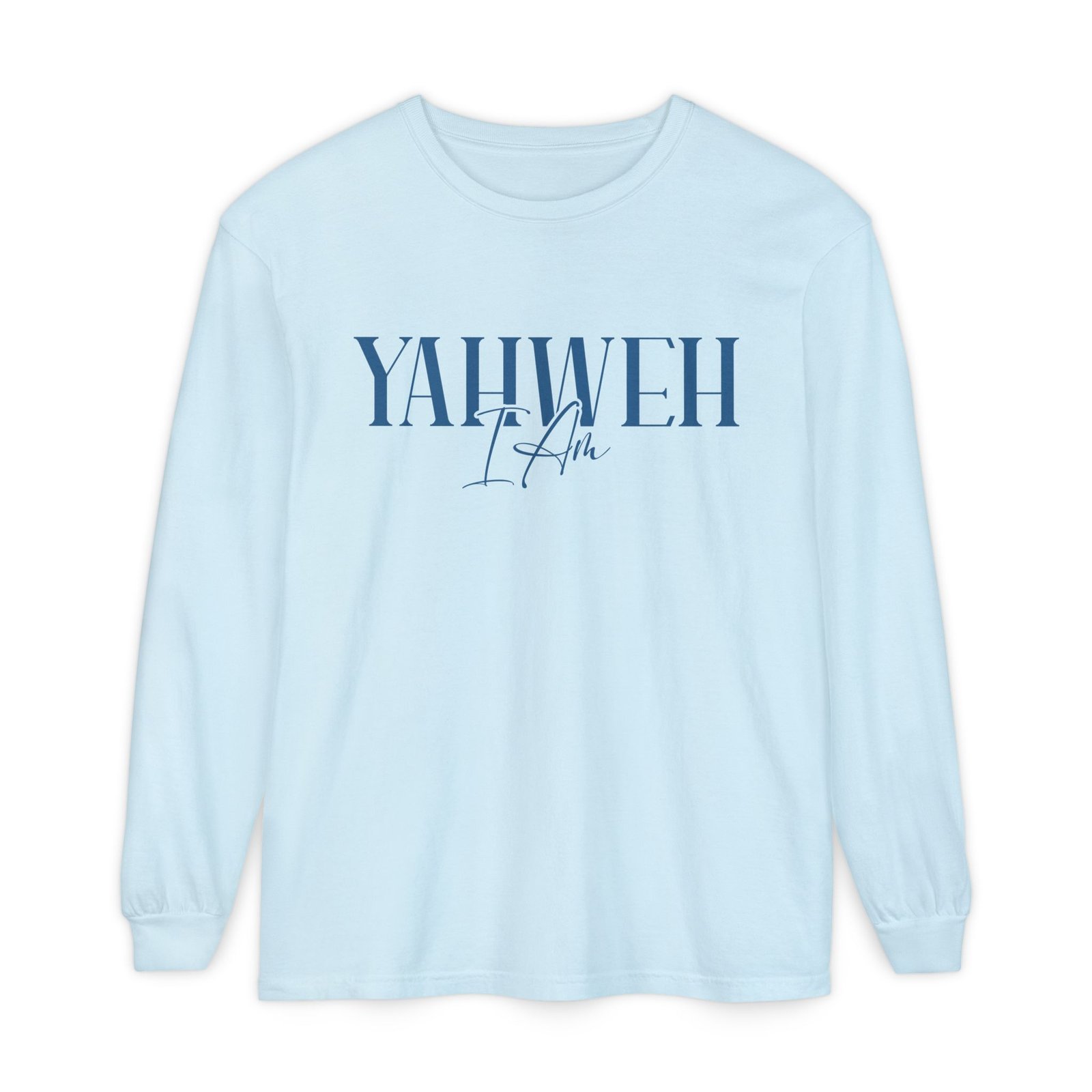 Yahweh - Unisex Garment-dyed Long Sleeve T-Shirt - Image 13