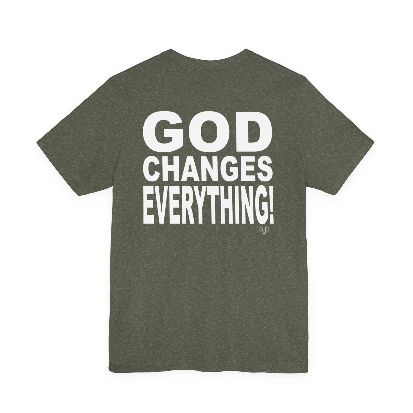 I Pray Because...God Changes Everything - Bella Dark Heathers Short Sleeve Tee - Image 12