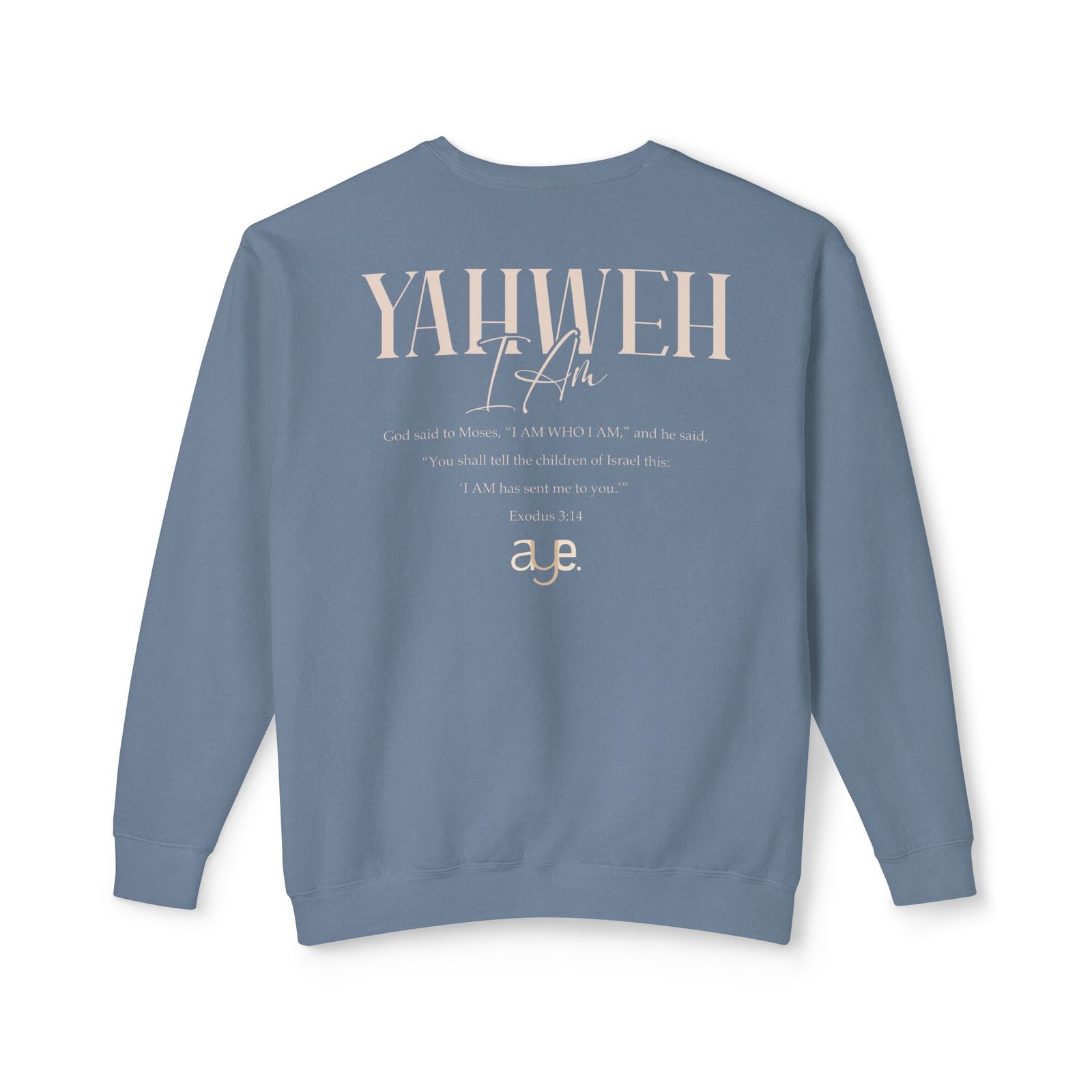 Yahweh - Unisex Lightweight Crewneck Sweatshirt - Image 3