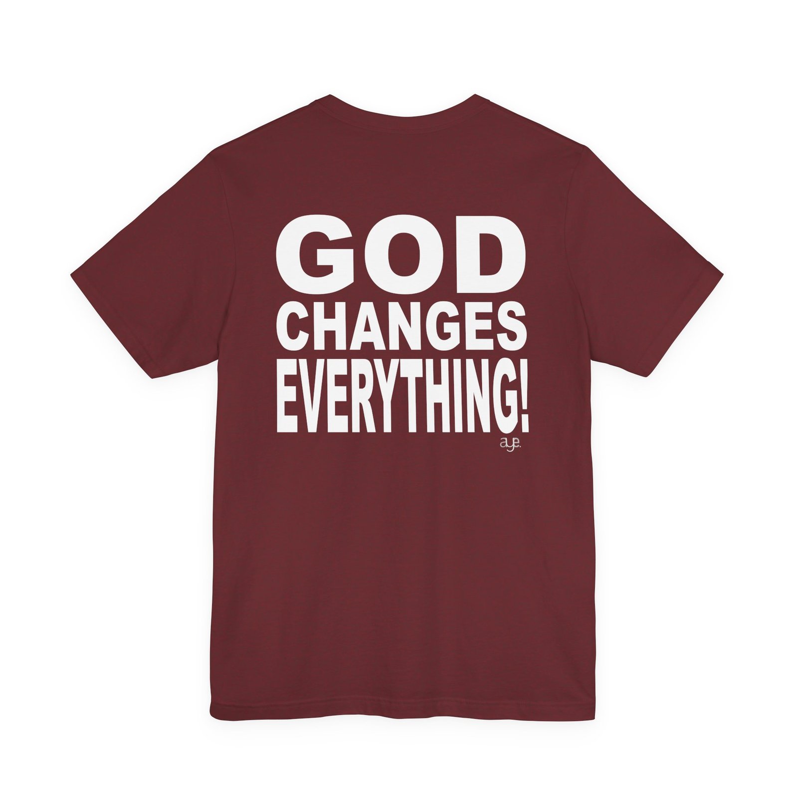 I Pray Because...God Changes Everything - Bella Dark Heathers Short Sleeve Tee - Image 26
