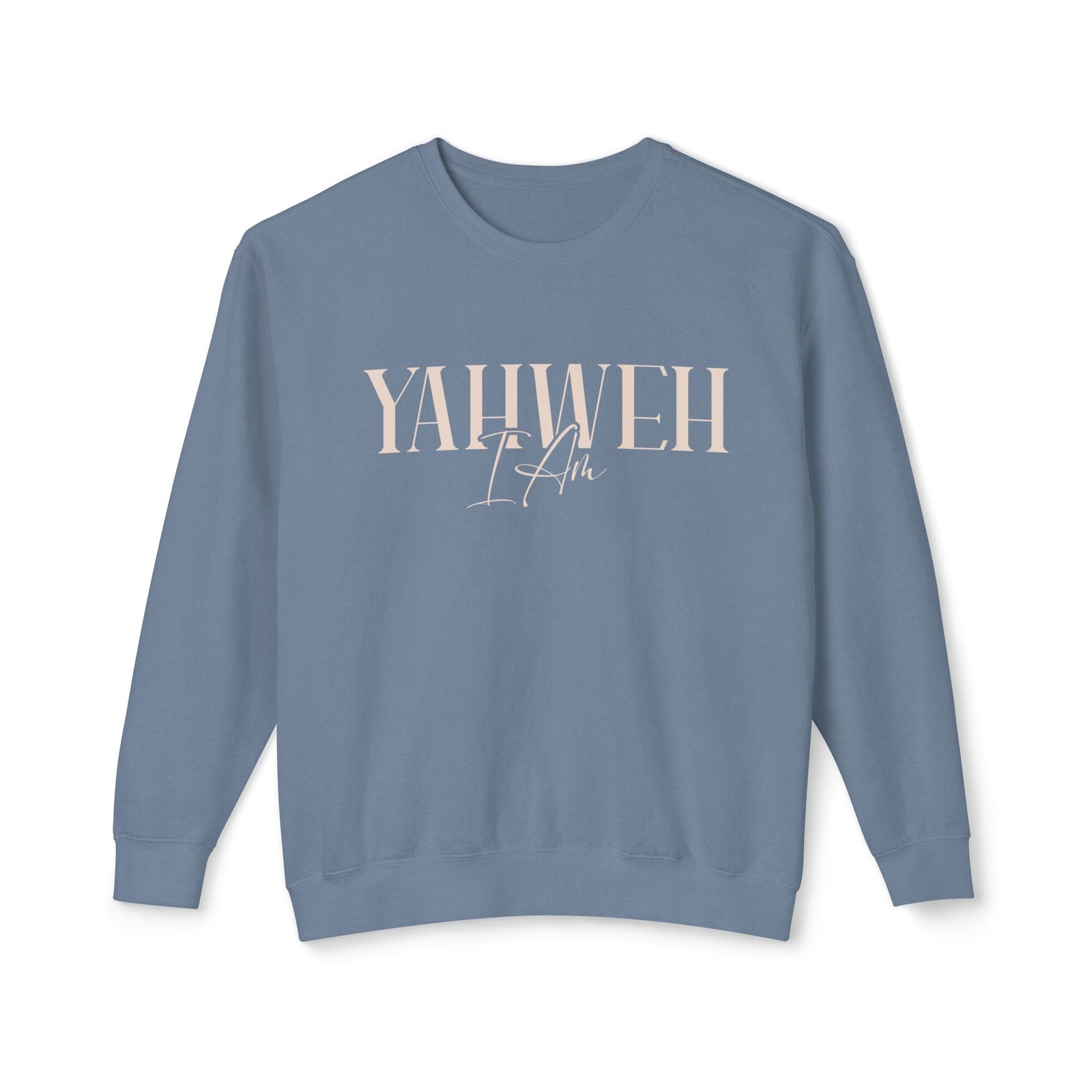 Yahweh - Unisex Lightweight Crewneck Sweatshirt - Image 2