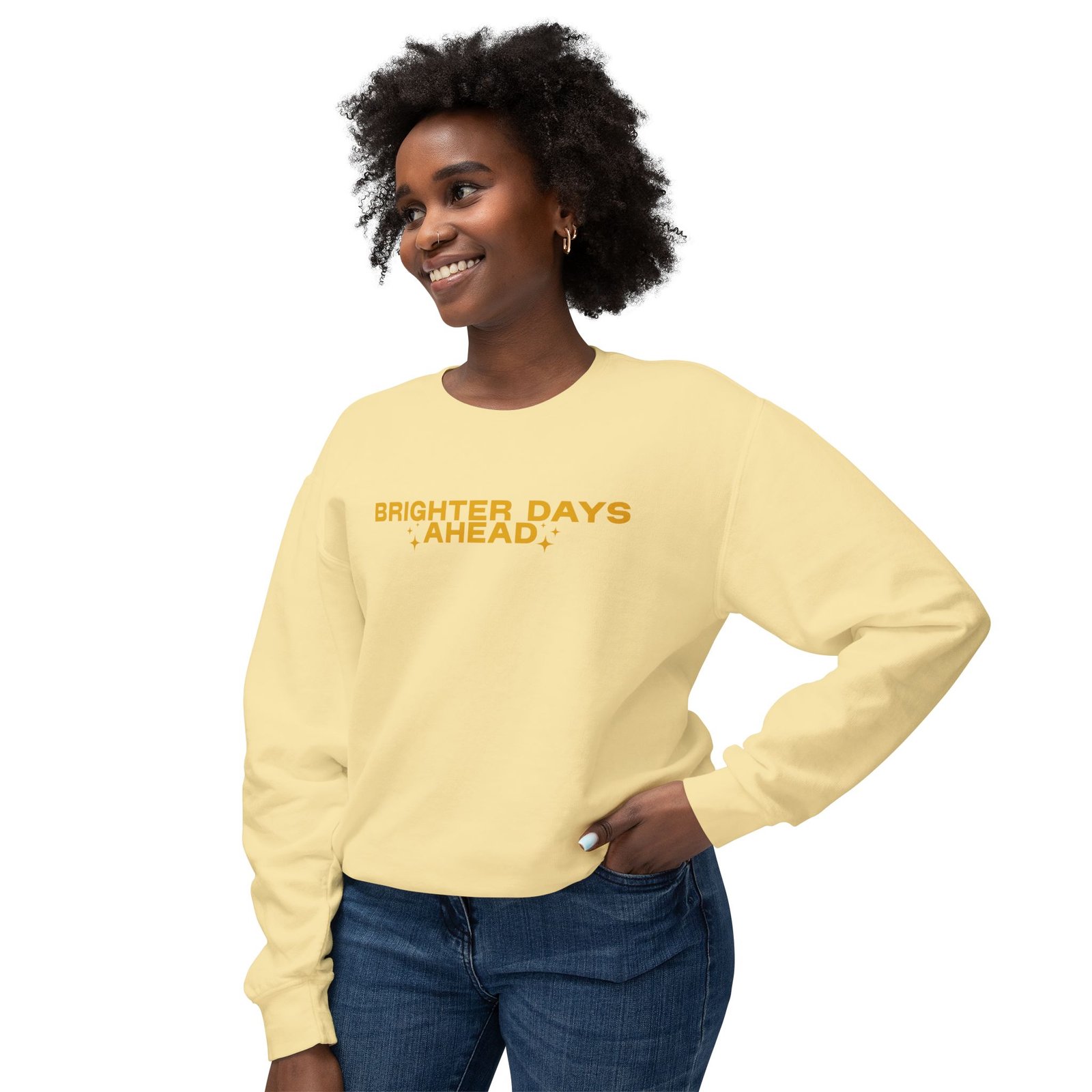 Brighter Days Ahead - Unisex Lightweight Crewneck Sweatshirt - Image 11