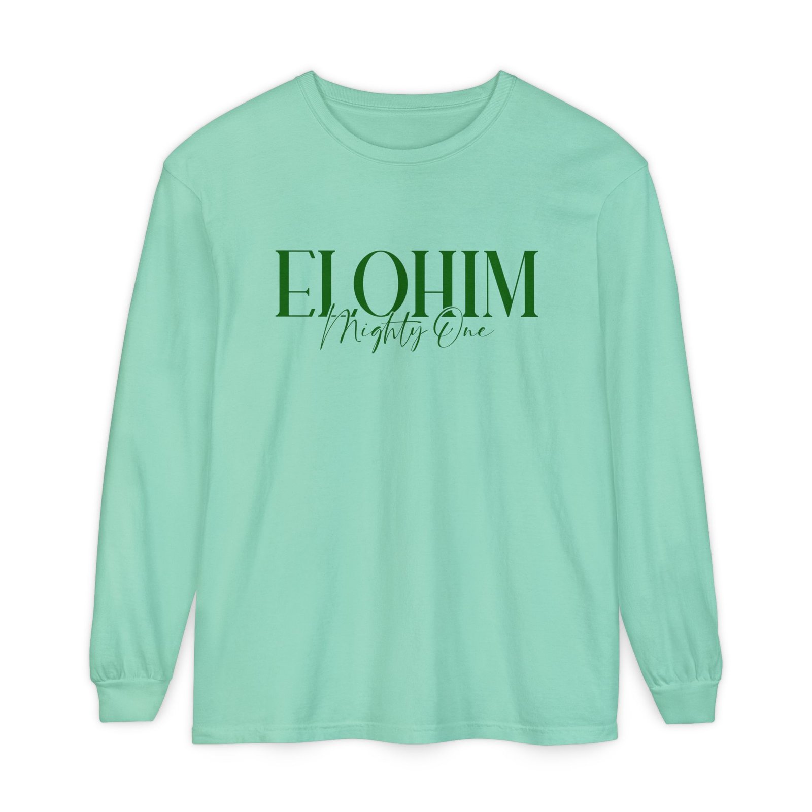 Elohim - Unisex Garment-Dyed Long Sleeve T-Shirt - Image 13
