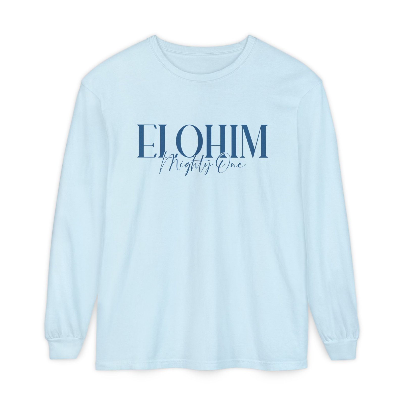 Elohim - Unisex Garment-Dyed Long Sleeve T-Shirt - Image 4