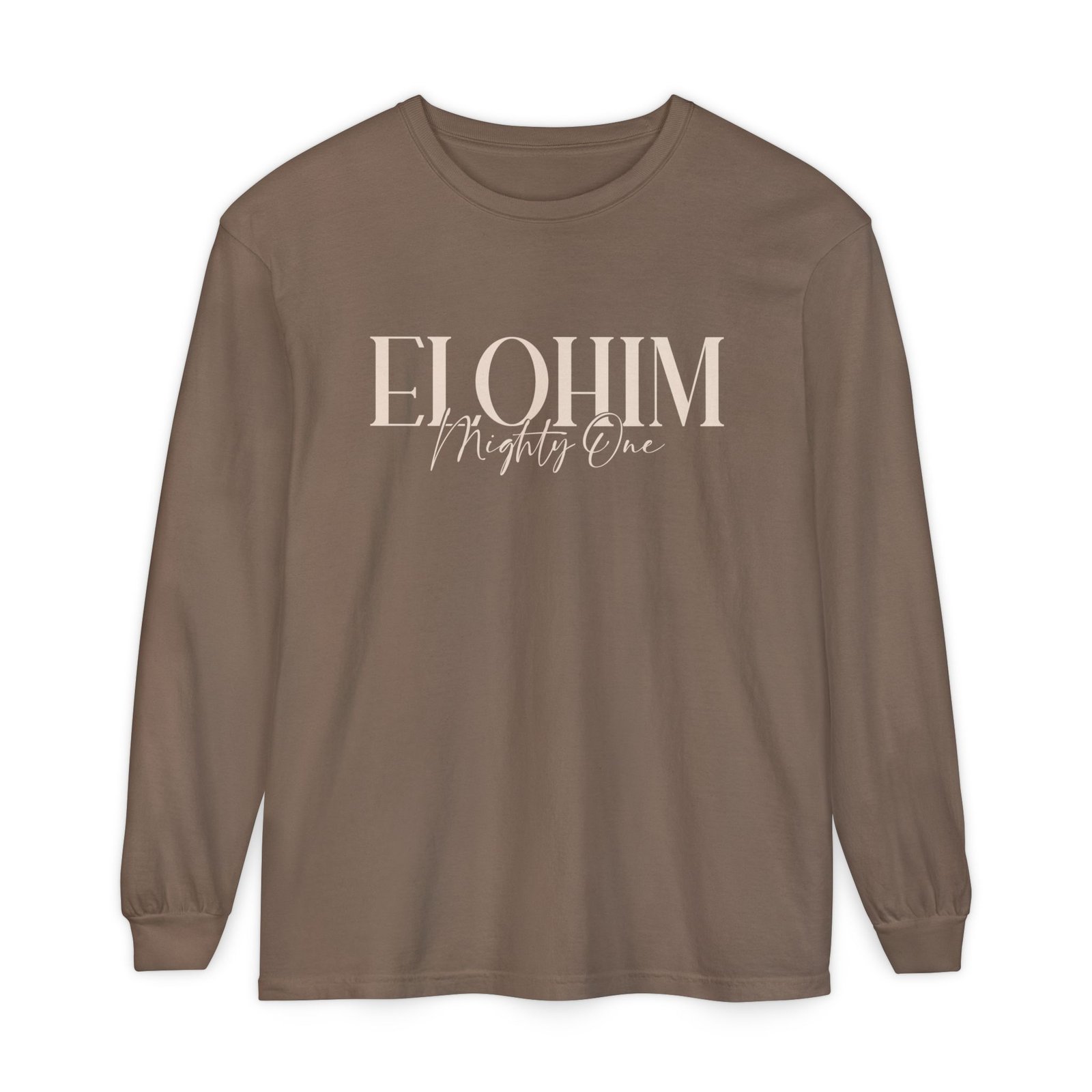 Elohim - Unisex Garment-Dyed Long Sleeve T-Shirt - Image 2