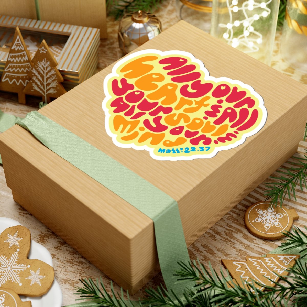 Heart Soul And Mind (Yellow) Die Cut Stickers - Image 3