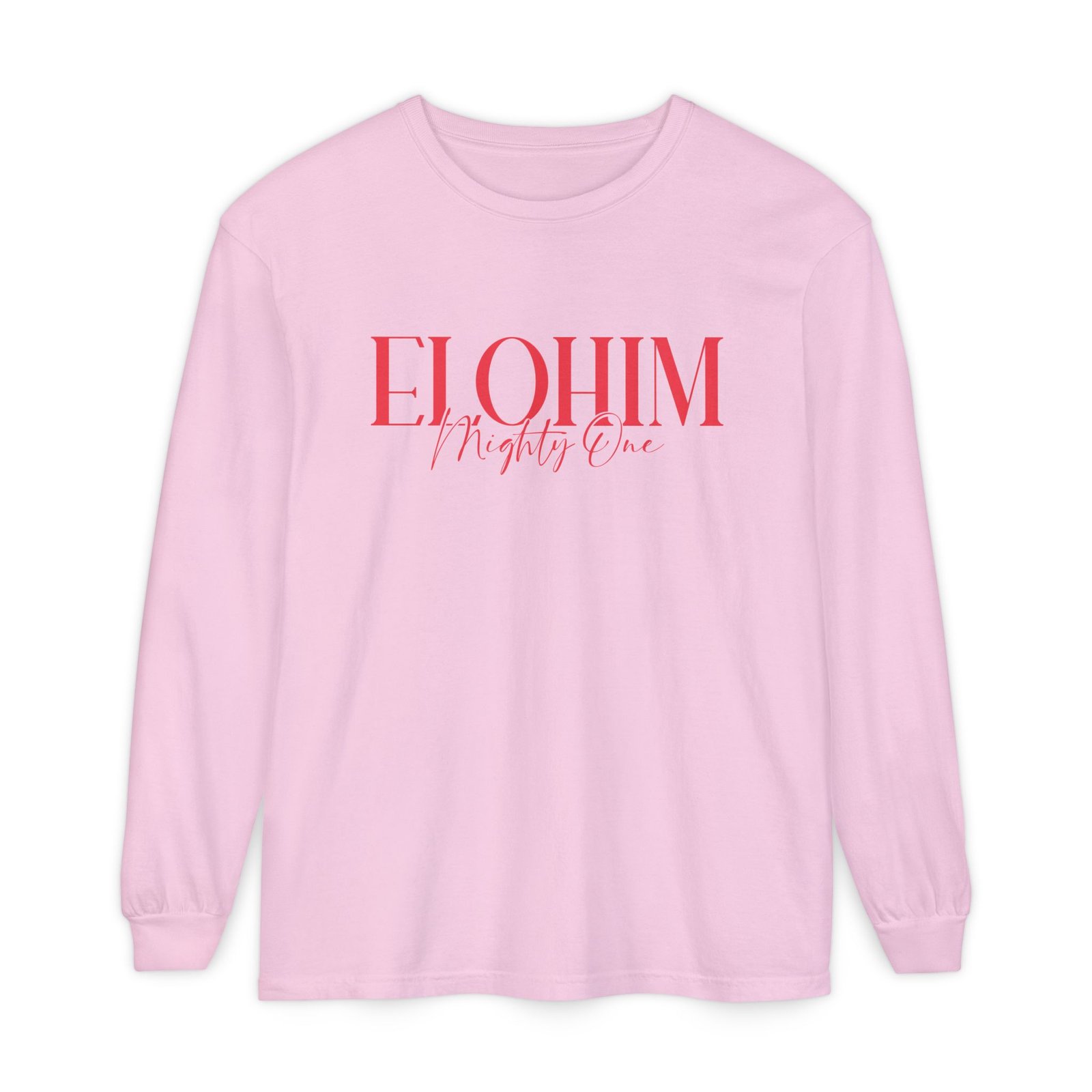 Elohim - Unisex Garment-Dyed Long Sleeve T-Shirt - Image 11