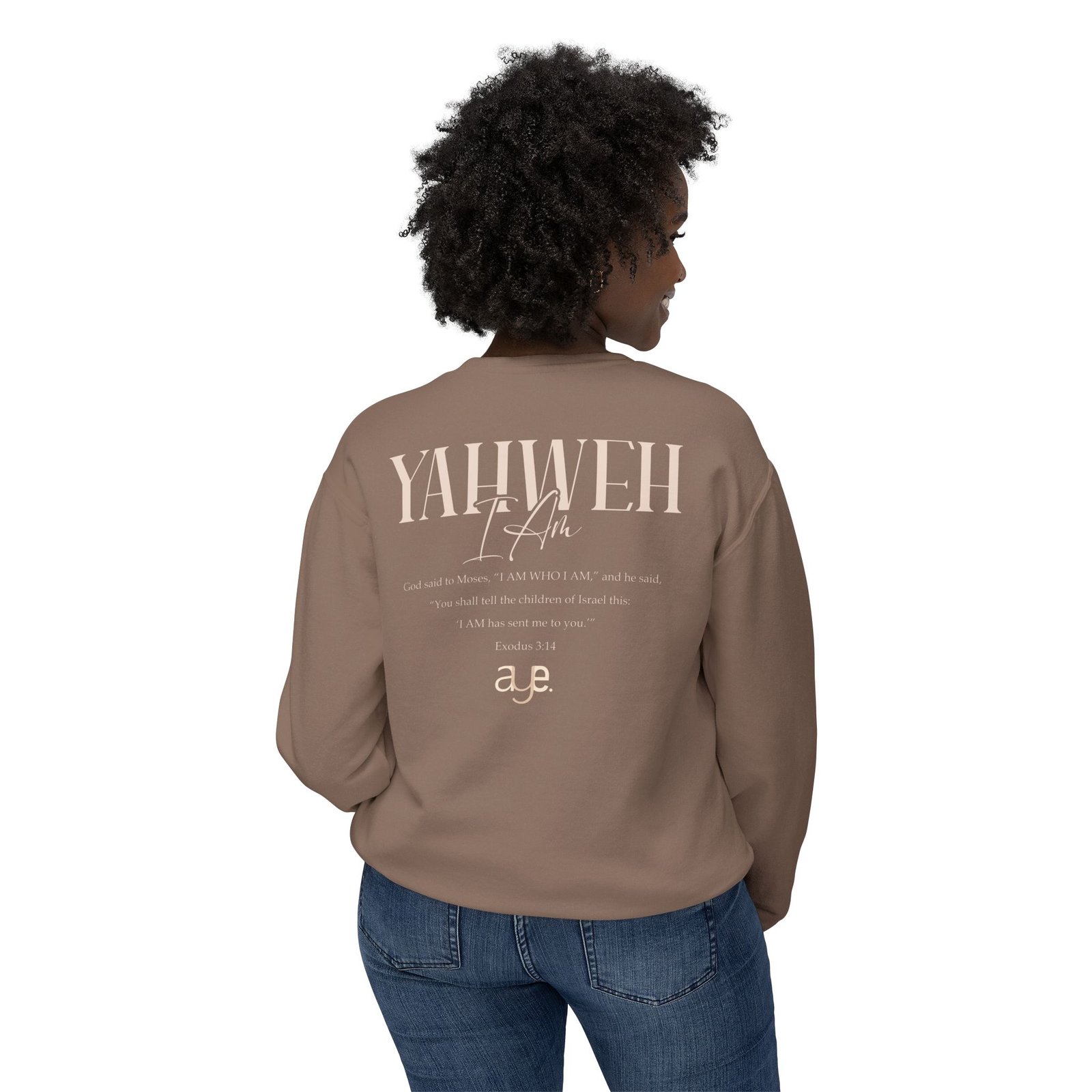 Yahweh - Unisex Lightweight Crewneck Sweatshirt - Image 21