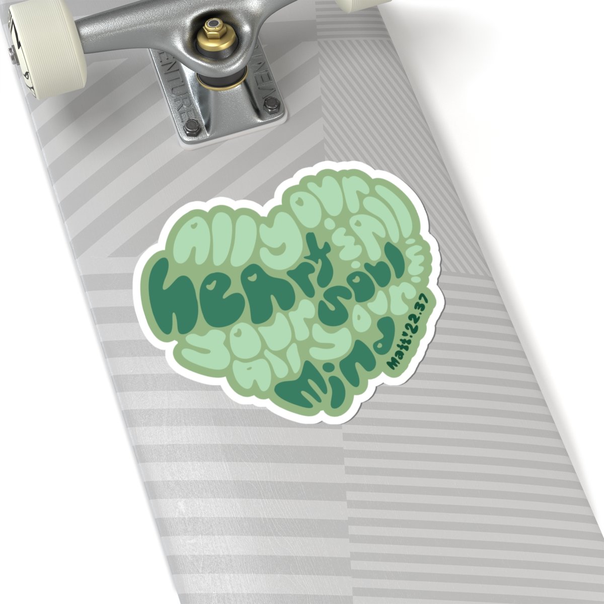 Heart Soul And Mind (Sage Green) Die Cut Stickers
