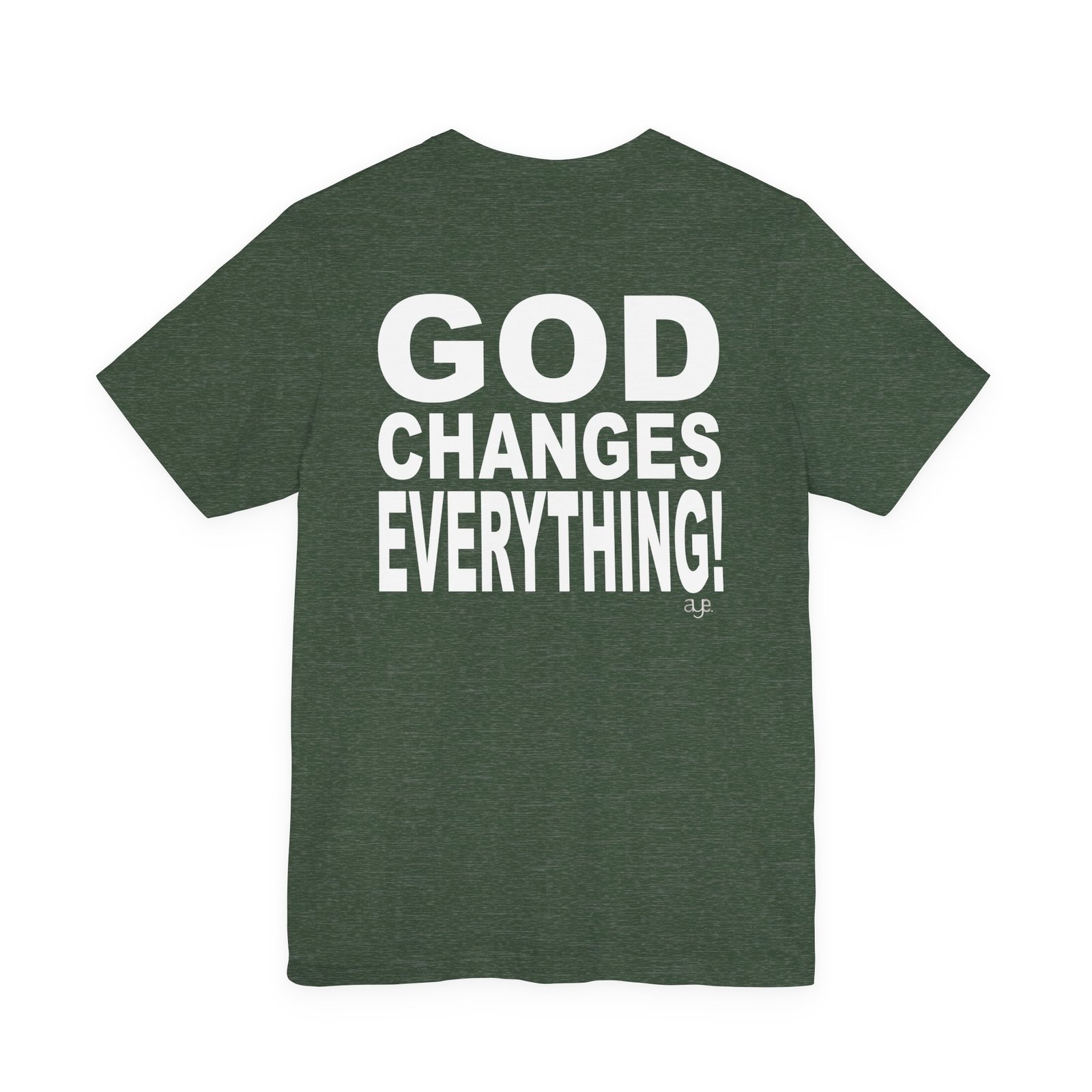 I Pray Because...God Changes Everything - Bella Dark Heathers Short Sleeve Tee - Image 14