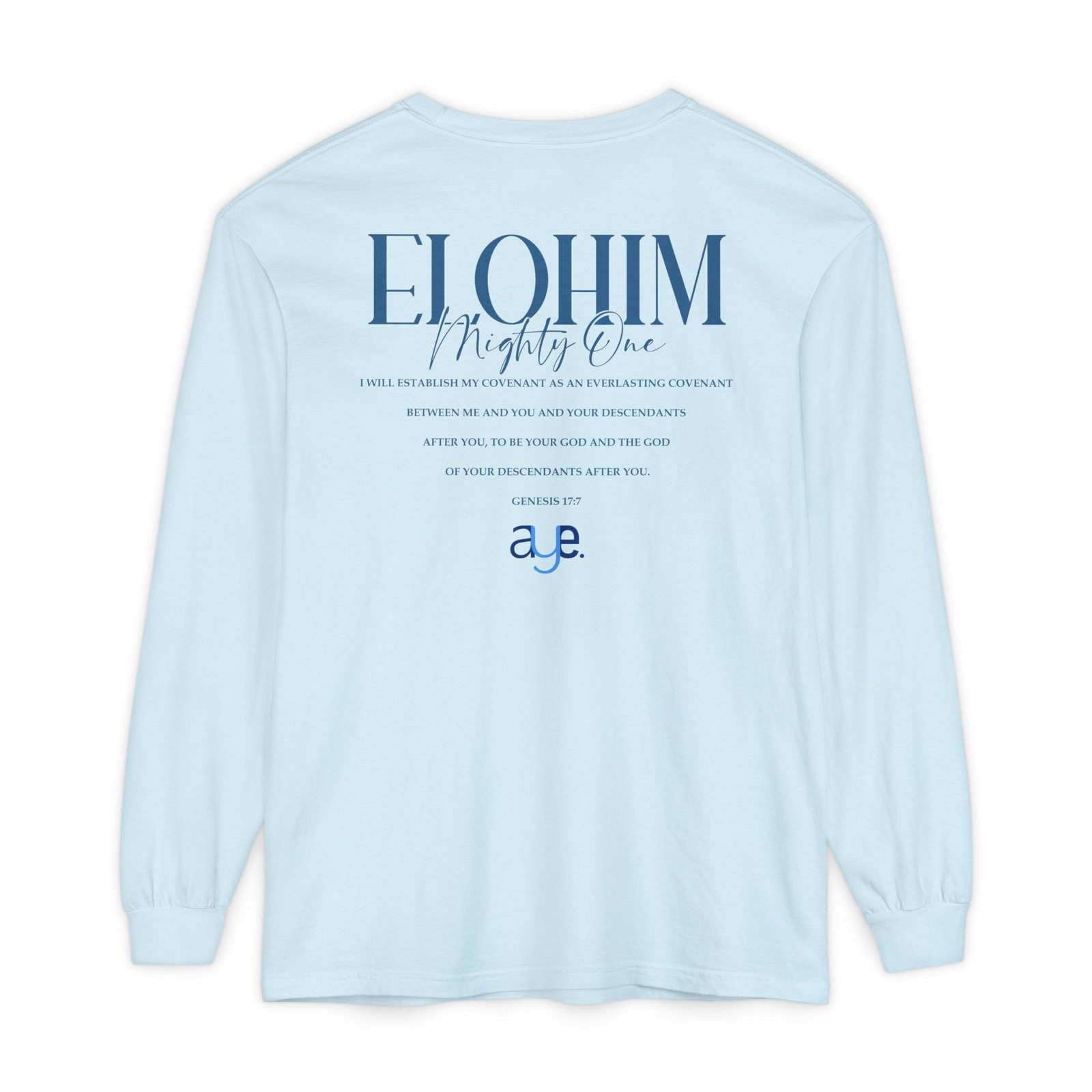 Elohim - Unisex Garment-Dyed Long Sleeve T-Shirt - Image 5