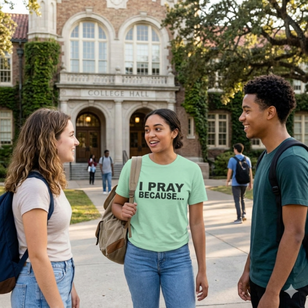 I Pray Because...God Changes Everything - Bella Light Heathers Short Sleeve Tee