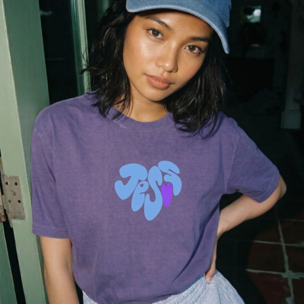 Heart Soul And Mind - Grape Unisex Garment-Dyed T-shirt