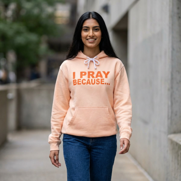 I Pray Because...God Changes Everything - Unisex Lightweight Hooded Sweatshirt