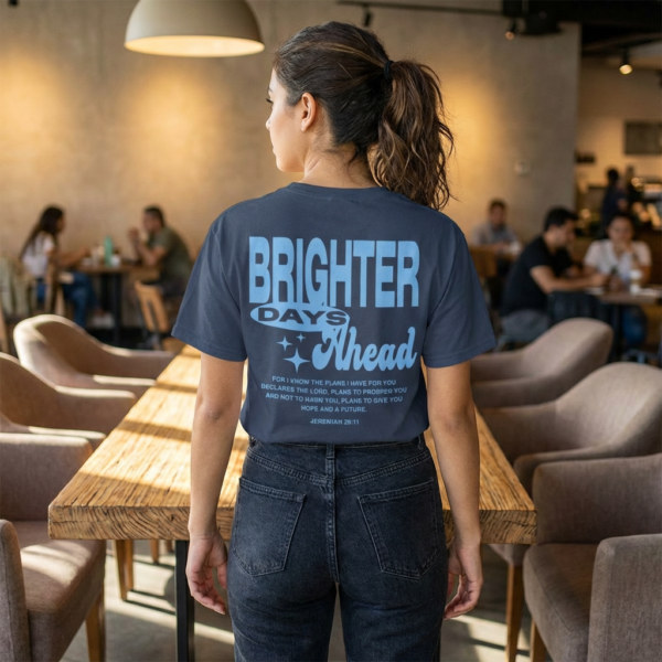 Brighter Days Ahead – Midnight Unisex Garment-Dyed T-shirt