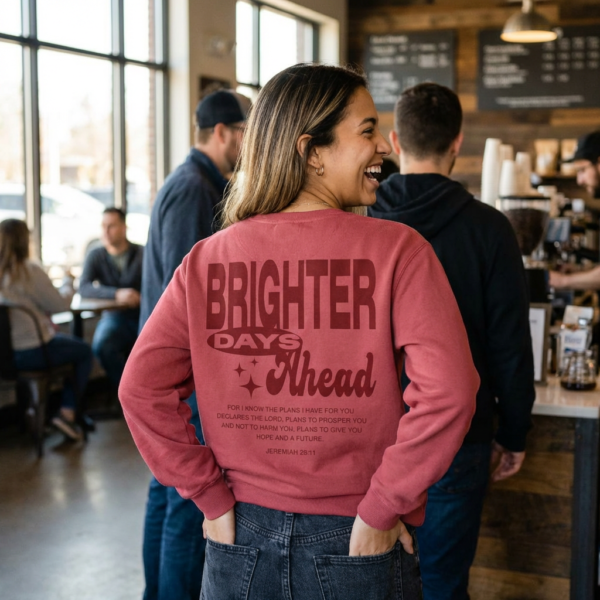Brighter Days Ahead - Unisex Lightweight Crewneck Sweatshirt