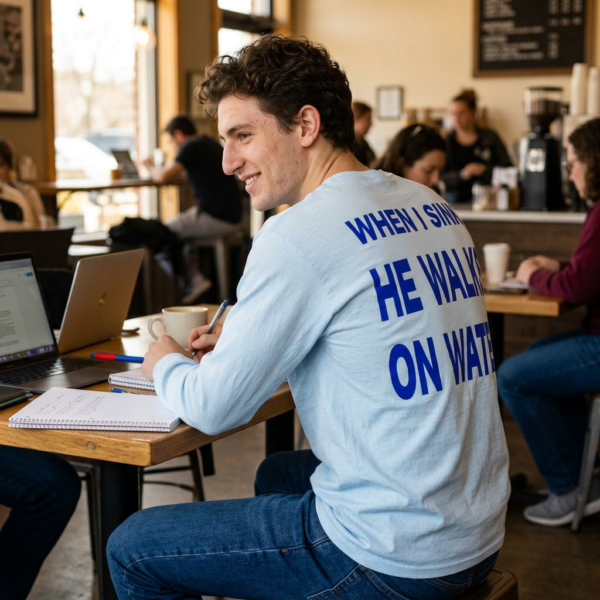 I Pray Because... He Walks On Water - Long Sleeve T-Shirt