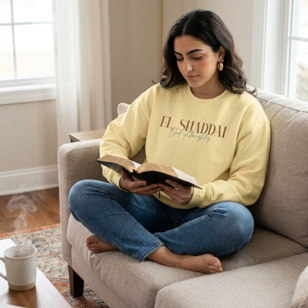El Shaddai – Unisex Lightweight Crewneck Sweatshirt