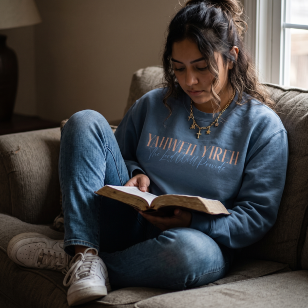 Yahweh Yireh – Unisex Lightweight Crewneck Sweatshirt
