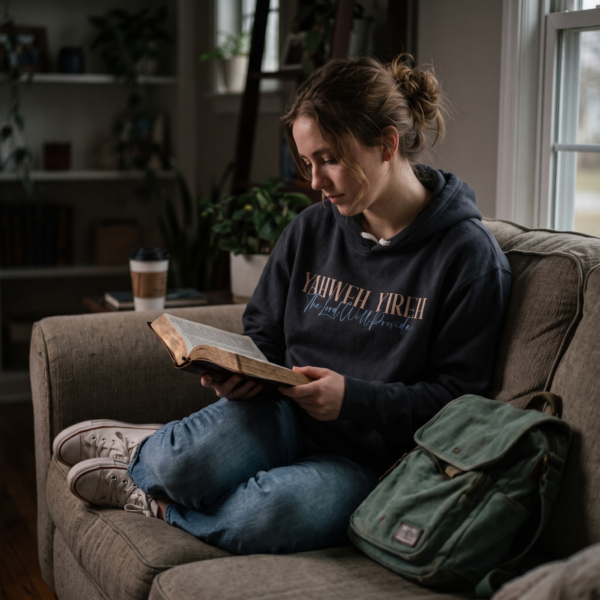 Yahweh Yireh – Unisex Lightweight Hooded Sweatshirt